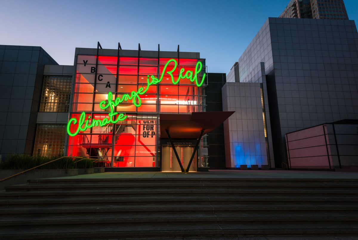<I>Climate Change is Real</i>, 2018
</br> installation view, Yerba Buena Center for the Arts, San Francisco