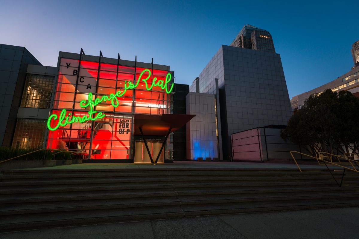 <I>Climate Change is Real</i>, 2018
</br> installation view, Yerba Buena Center for the Arts, San Francisco