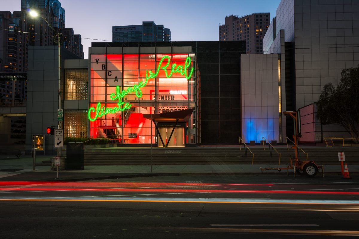 <I>Climate Change is Real</i>, 2018
</br> installation view, Yerba Buena Center for the Arts, San Francisco