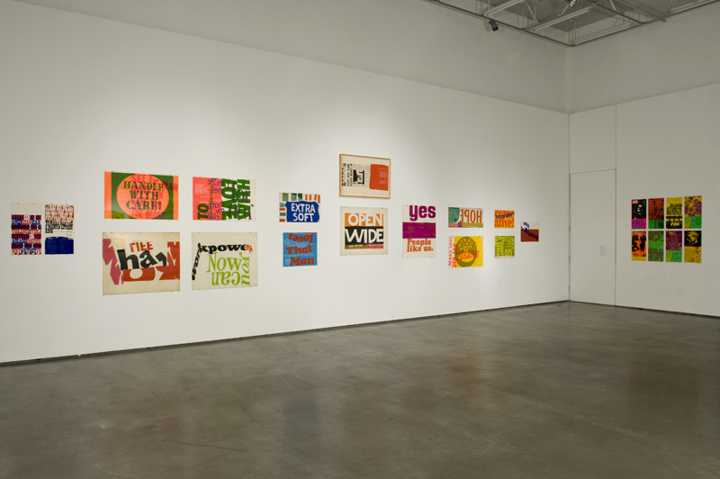 <I>Corita Kent - To create is to relate</i>, 2011
</br> installation view, Contemporary Art Gallery, Vancouver