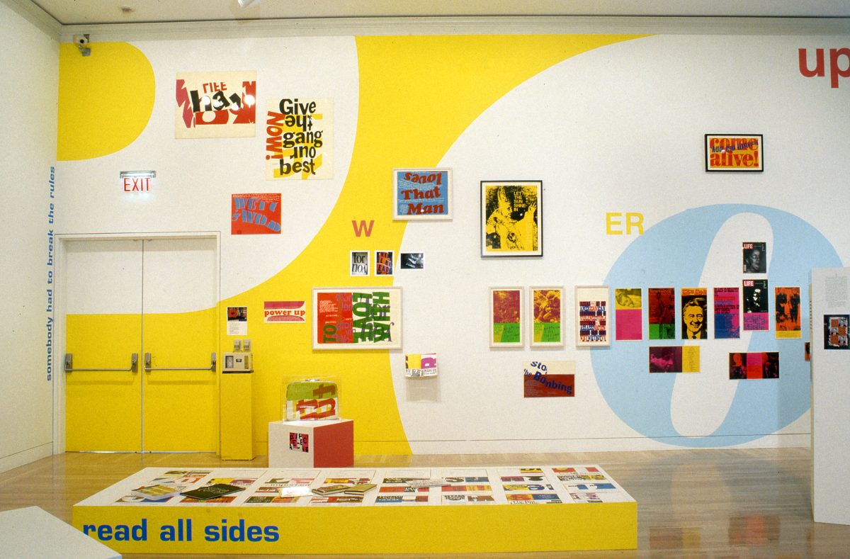 <I>Power Up: Sister Corita and Donald Moffett, Interlocking</i>, 2000
</br> installation view, Hammer Museum, Los Angeles