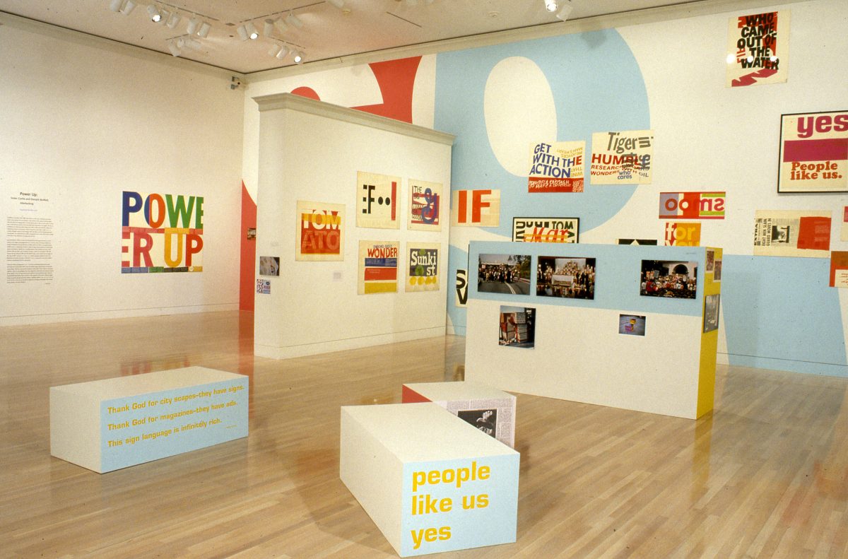<I>Power Up: Sister Corita and Donald Moffett, Interlocking</i>, 2000
</br> installation view, Hammer Museum, Los Angeles