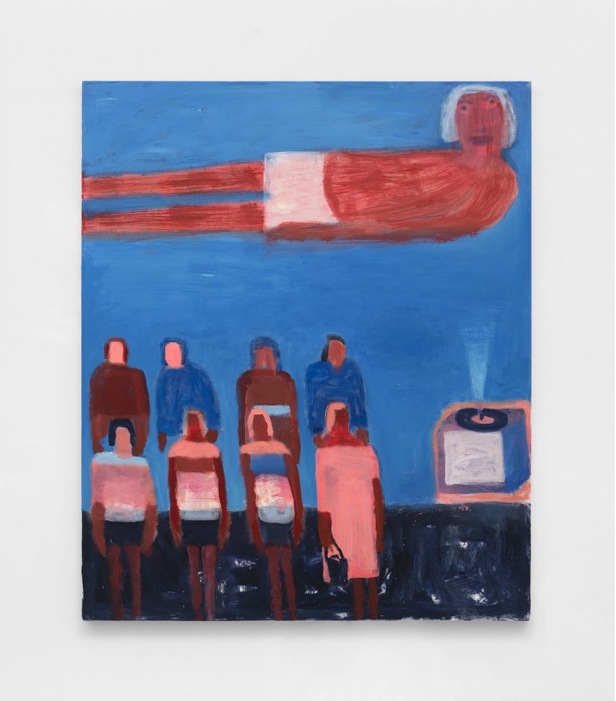 <I>Listening to Music by the Sea</I>, 2021
</br>
acrylic on canvas</br>
182,8 x 152,4 cm / 72 x 60 in