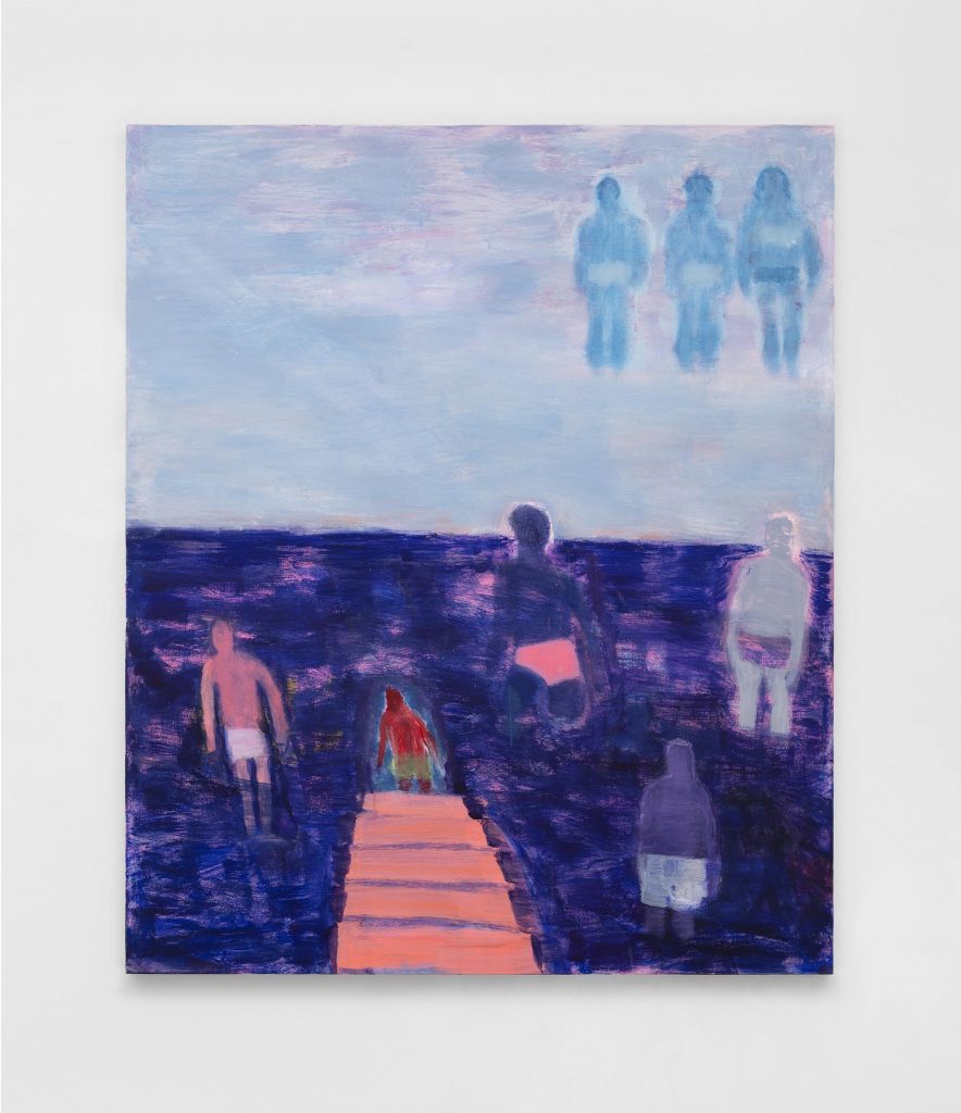<I>Lifeguards in the Sky</I>, 2021
</br>
acrylic on canvas</br>
182,8 x 152,4 cm / 72 x 60 in