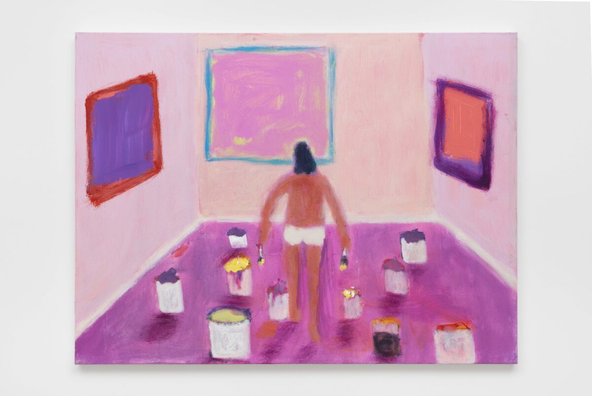 <i>Pink Studio</I>, 2023</br> acrylic on canvas</br>
76 x 101,5 cm / 30 x 40 in>
