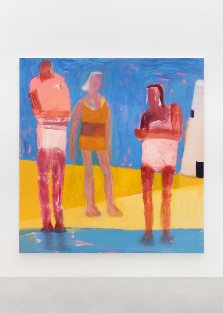 <i>By the Lighthouse</I>, 2024</br> acrylic on canvas</br>
183 x 173 cm / 72 x 68 in>