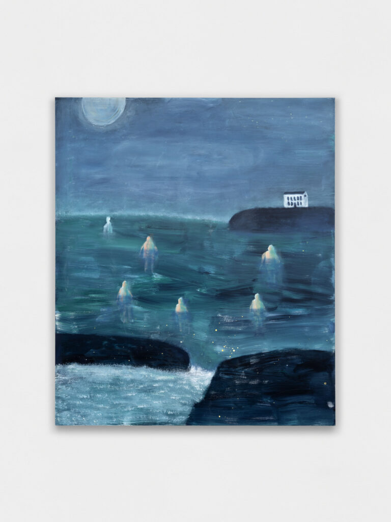 <i>Cloudy Day Swimmers</I>, 2026</br>
acrylic on canvas</br>
203 x 172,5 cm / 80 x 68 in>