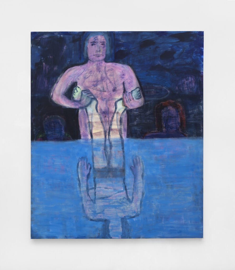 <I>Dunker</I>, 2021
</br>
acrylic on canvas</br>
182,9 x 152,4 cm / 72 x 60 in>