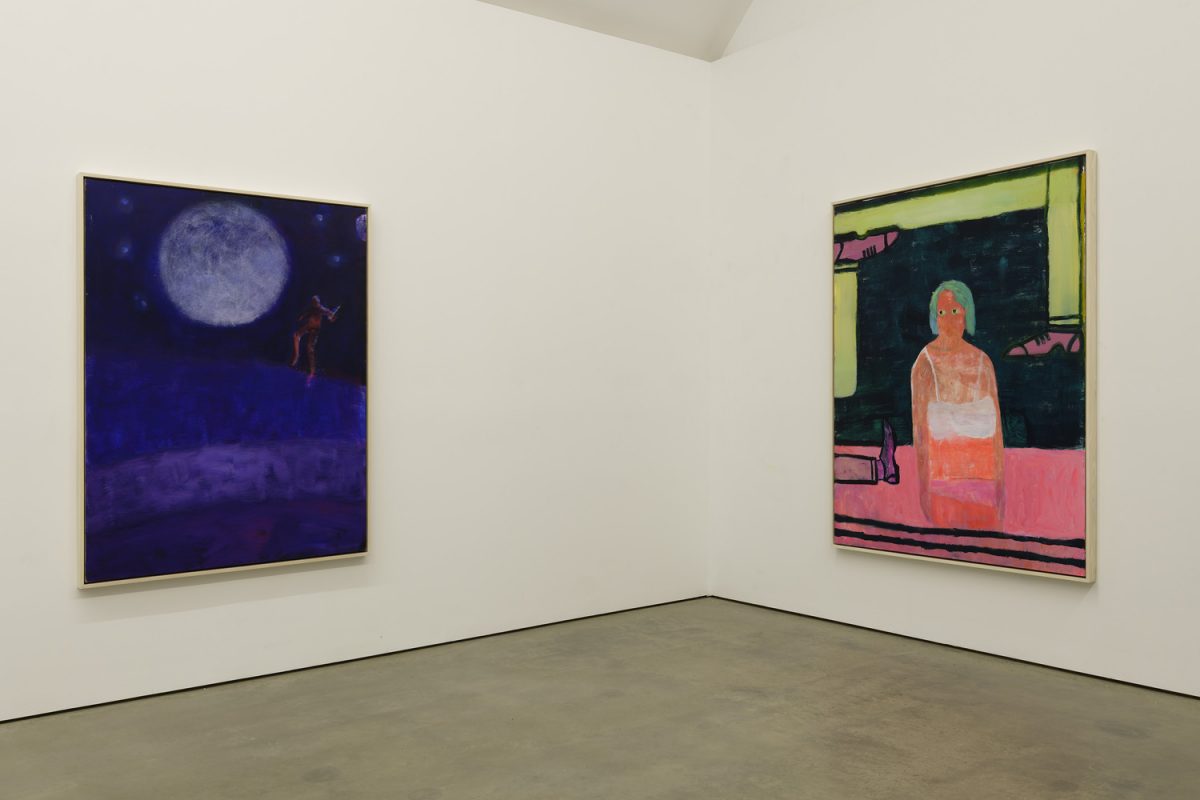 <I>katherine bradford: philosophers' clambake</i>, 2021
</br> installation view, Hall Art Foundation, Reading