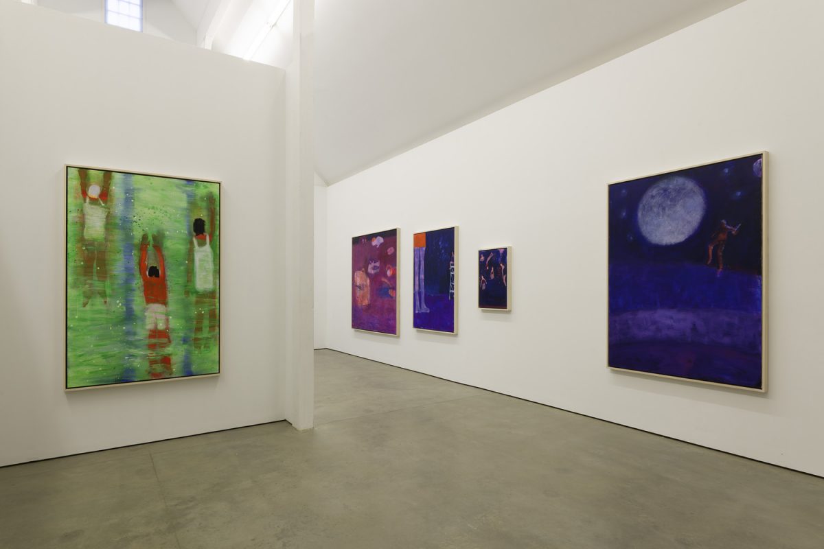 <I>katherine bradford: philosophers' clambake</i>, 2021
</br> installation view, Hall Art Foundation, Reading