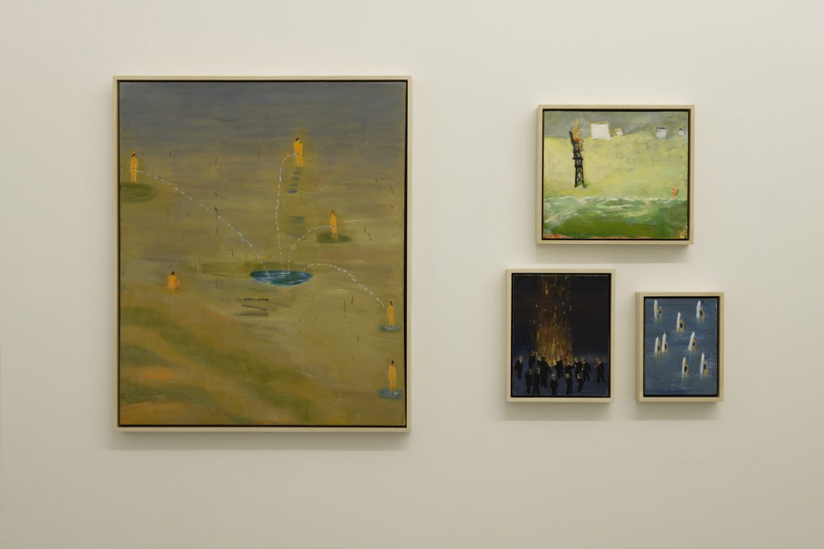 <I>katherine bradford: philosophers' clambake</i>, 2021
</br> installation view, Hall Art Foundation, Reading