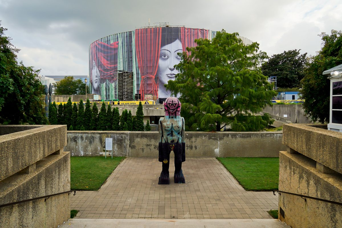 <I>nicolas party: draw the curtain</i>, 2021
</br> installation view, Hirshhorn Museum, Washington>