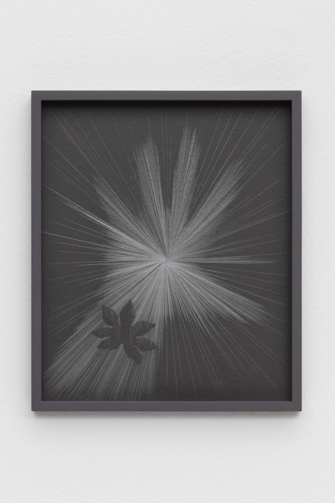 <i>Sole metafisico con proiezione</br>
[Metaphysic sun with projection]</I>, 2022
</br>
crayon pencil on paper</br>
35 x 30 x 4 cm / 13.7 x 11.8 x 1.5 in (framed)