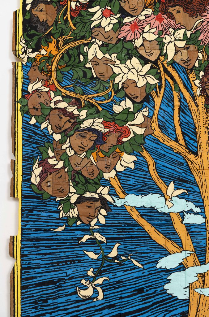 <i>We Are Part of Nature, Not Outside of It. What We Do
to the Earth,</br> We Do to Ourselves. (Quote by Petra
Kelly, </br>Original Illustration by Henry Justice Ford
from The Pink Fairy Book, 1897)</i>, 2022
</br>
(detail)