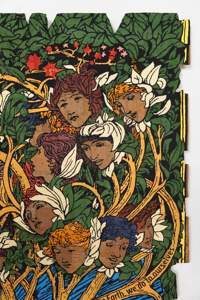 <i>We Are Part of Nature, Not Outside of It. What We Do
to the Earth,</br> We Do to Ourselves. (Quote by Petra
Kelly, </br>Original Illustration by Henry Justice Ford
from The Pink Fairy Book, 1897)</i>, 2022
</br>
(detail)
