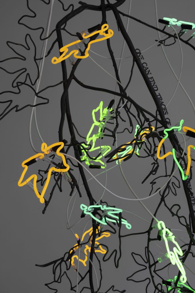 <i>Chandeliers of Interconnectedness </br>(ONE CAN FIND
TRACES OF EVERY LIFE IN EACH LIFE;  </br>quote by Susan
Griffin)</i>, 2022 </br>
(detail)
