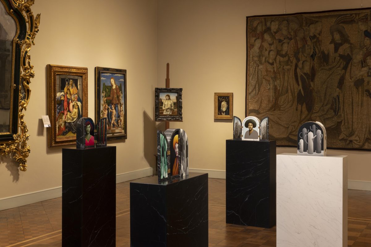 <i>Nicolas Party: Triptych</i>, 2022
</br> installation view, Poldi Pezzoli Museum, Milan>