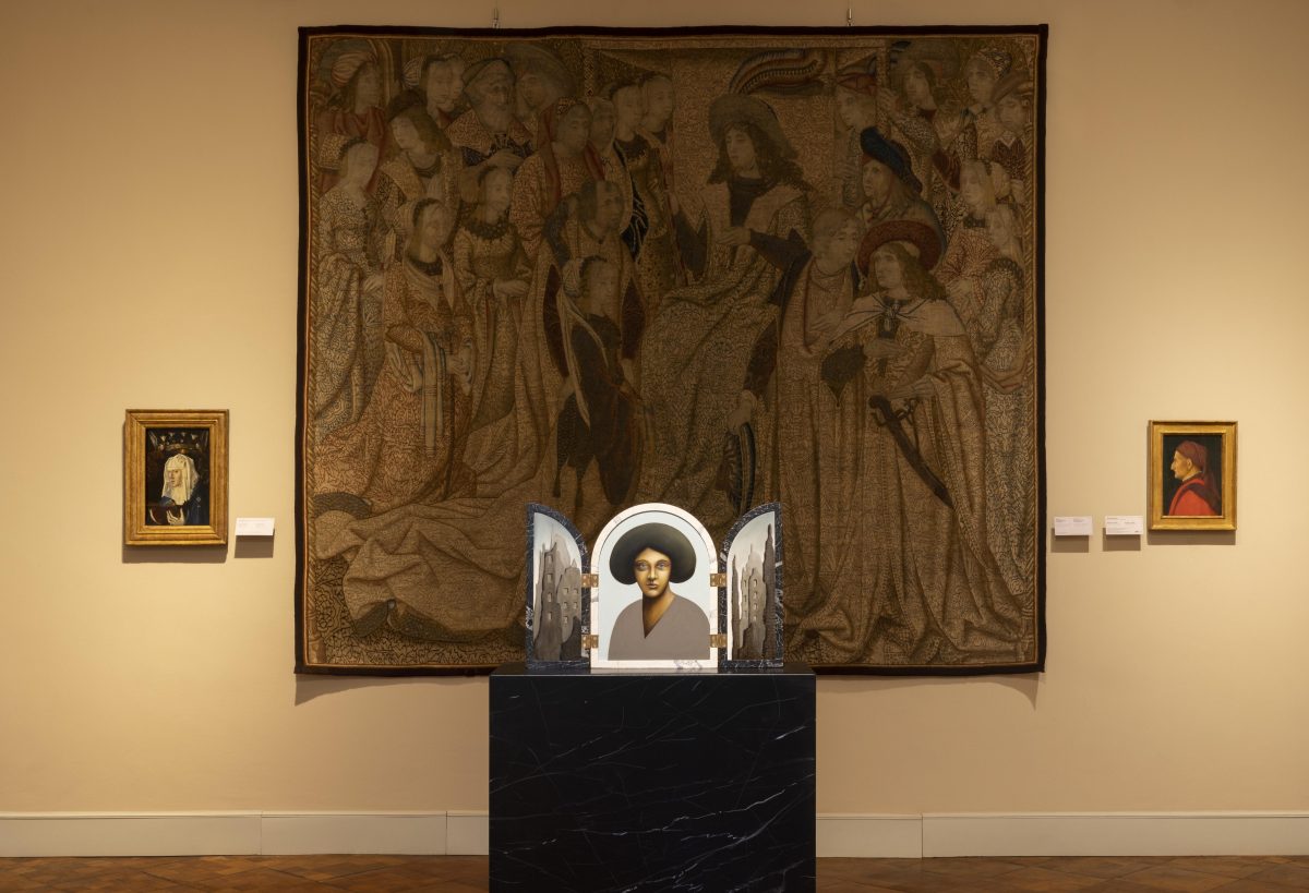 <i>Nicolas Party: Triptych</i>, 2022
</br> installation view, Poldi Pezzoli Museum, Milan>