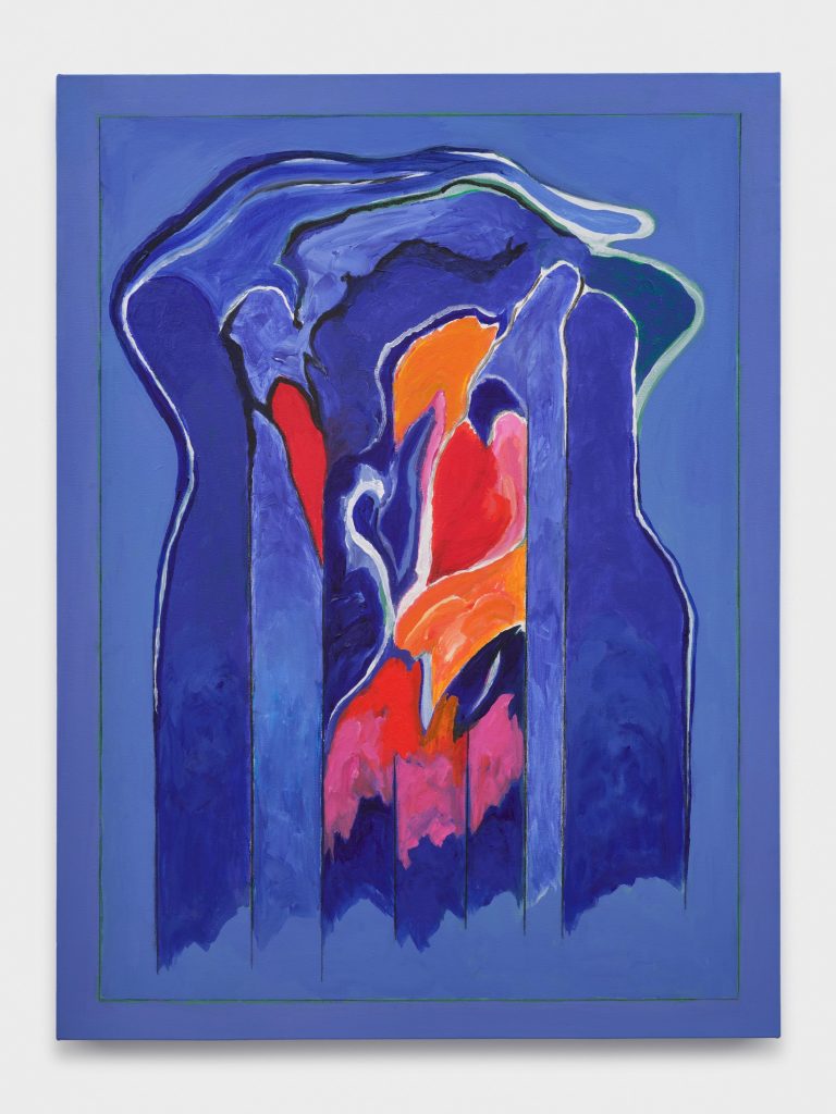 <i>Blue Solstice</i>, 2017</br>acrylic and graphite on canvas</br>
124,5 x 91,4 cm / 49 x 36 in