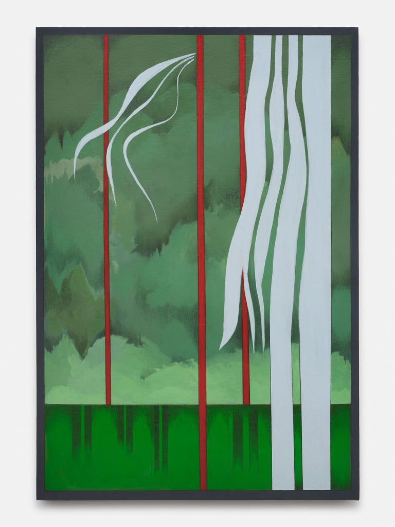 <i>Streamers 1</i>, 1989 </br>
acrylic and graphite on canvas</br>
115,6 x 82,6 cm / 45.5 x 32.5 in