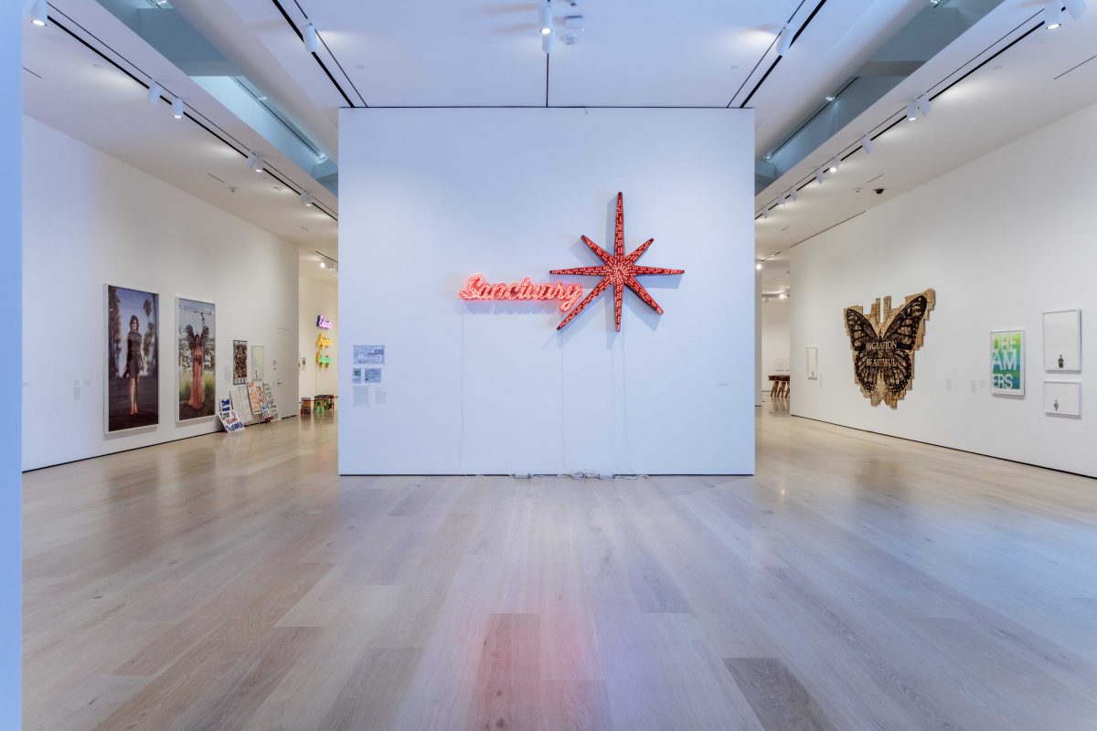 <I>Andrea Bowers</I>, 2022</br> installation view,
Hammer Museum, Los Angeles