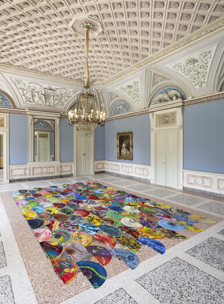 <i> ANDREA BOWERS. MOVING IN SPACE WITHOUT ASKING PERMISSION  </i>, 2022
</br> installation view, GAM – Galleria d’Arte Moderna, Milan 