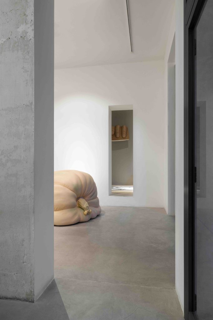 <i>Anthea Hamilton, Cold, Cold Heart</i>, 2022
</br> installation view, kaufmann repetto, Milan