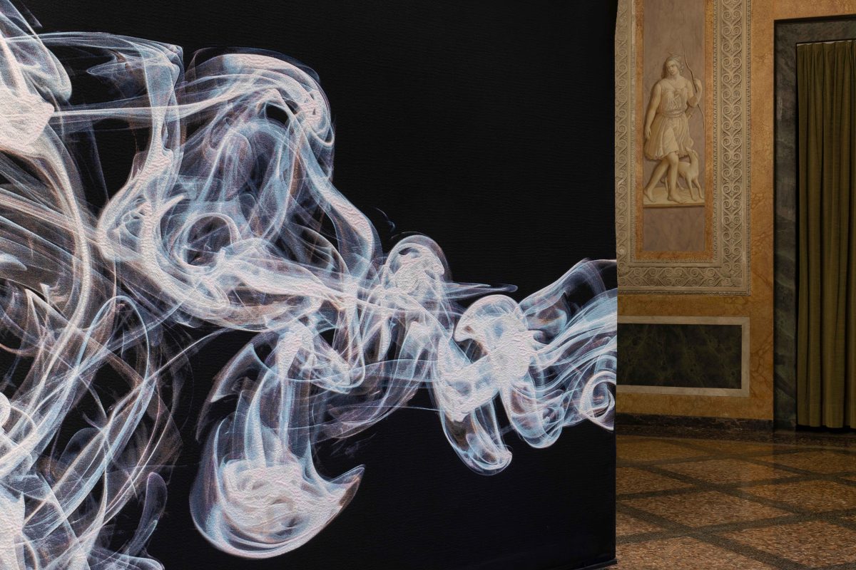<I>rosa alchemico - miniartextil</i>, 2022
</br> installation view, Villa Olmo, Como