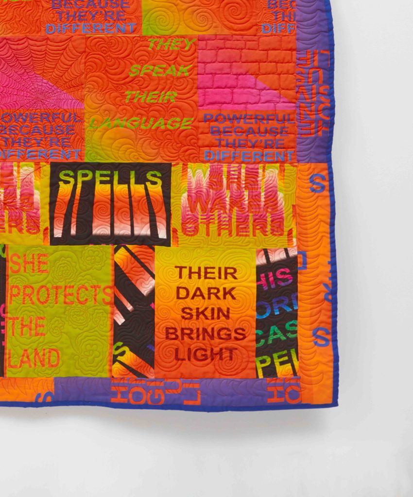 Jeffrey Gibson, <i>Powerful because they’re different</i>, 2019</br>detail</br> 