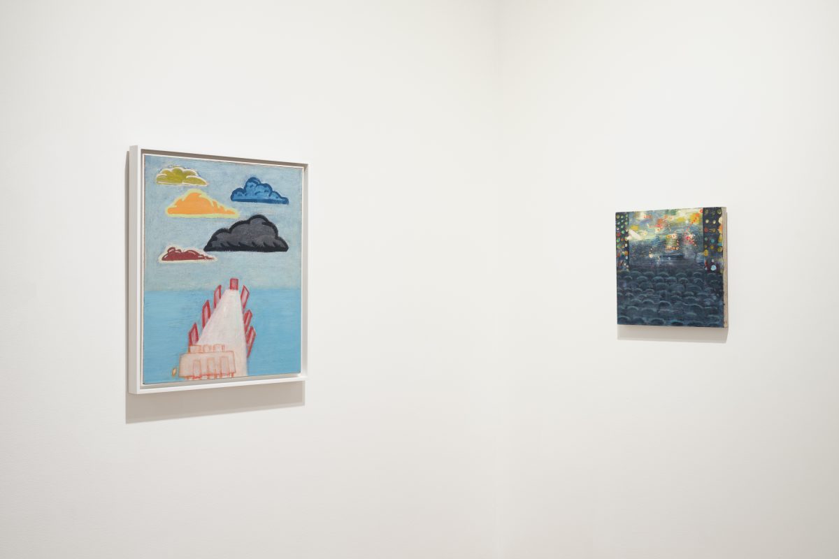 <I>Flying Woman: The Paintings of Katherine Bradford</I>, 2023</br> installation view,
Frye Art Museum, Seattle