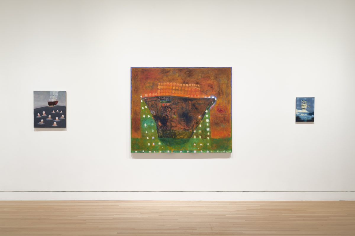 <I>Flying Woman: The Paintings of Katherine Bradford</I>, 2023</br> installation view,
Frye Art Museum, Seattle