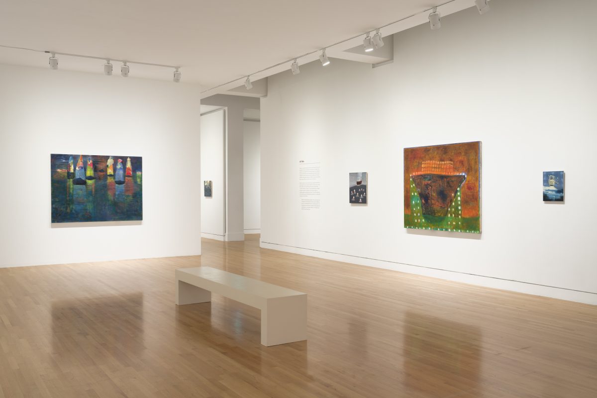 <I>Flying Woman: The Paintings of Katherine Bradford</I>, 2023</br> installation view,
Frye Art Museum, Seattle