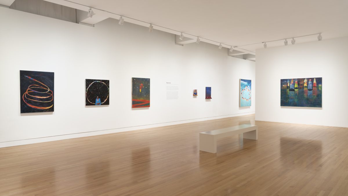 <I>Flying Woman: The Paintings of Katherine Bradford</I>, 2023</br> installation view,
Frye Art Museum, Seattle