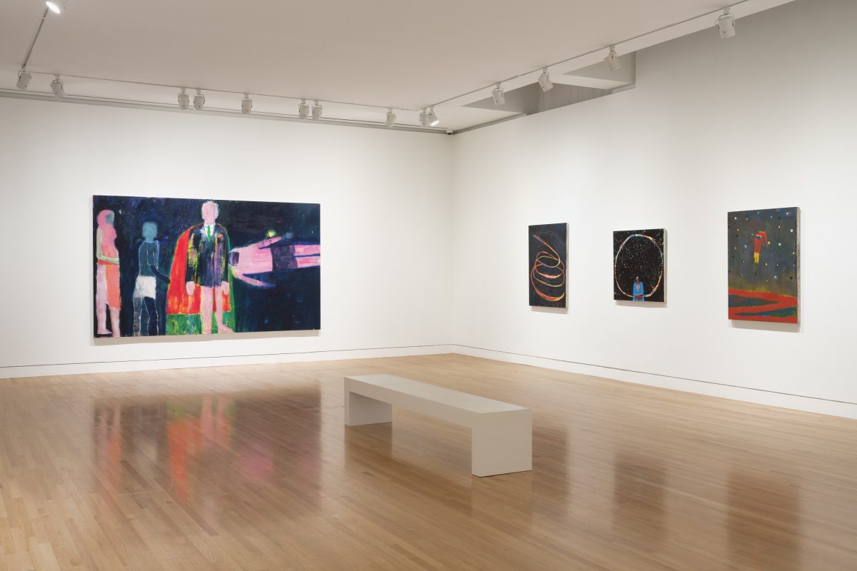 <I>Flying Woman: The Paintings of Katherine Bradford</I>, 2023</br> installation view,
Frye Art Museum, Seattle