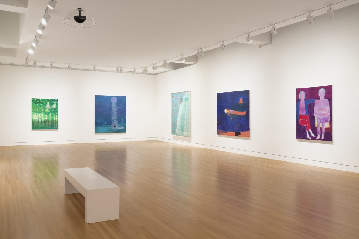 <I>Flying Woman: The Paintings of Katherine Bradford</I>, 2023</br> installation view,
Frye Art Museum, Seattle