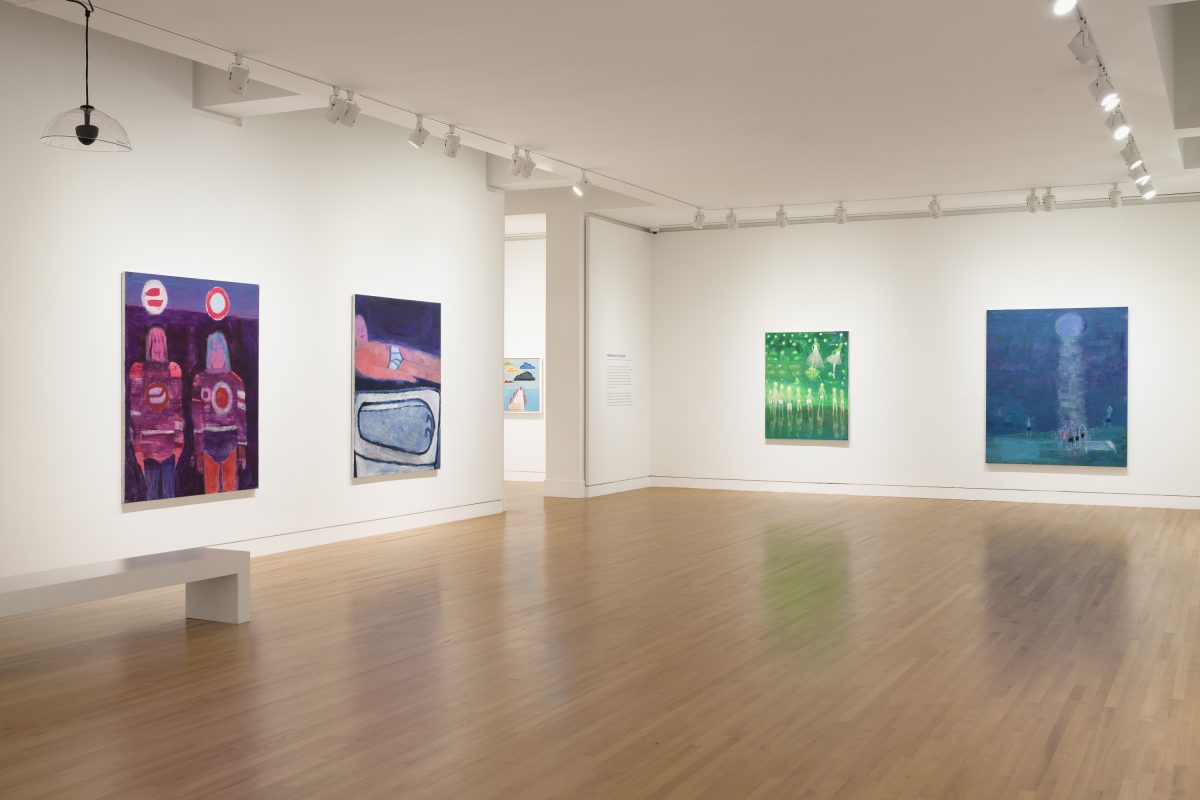 <I>Flying Woman: The Paintings of Katherine Bradford</I>, 2023</br> installation view,
Frye Art Museum, Seattle