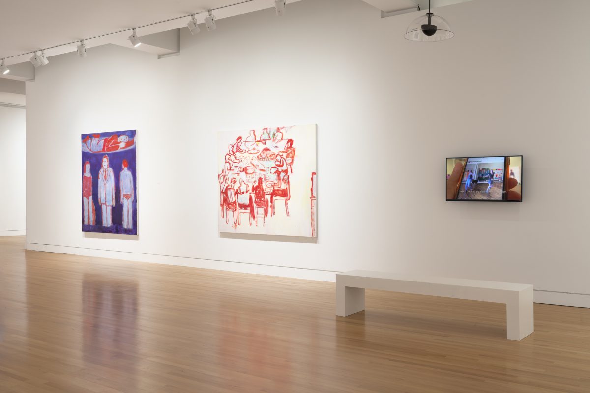 <I>Flying Woman: The Paintings of Katherine Bradford</I>, 2023</br> installation view,
Frye Art Museum, Seattle