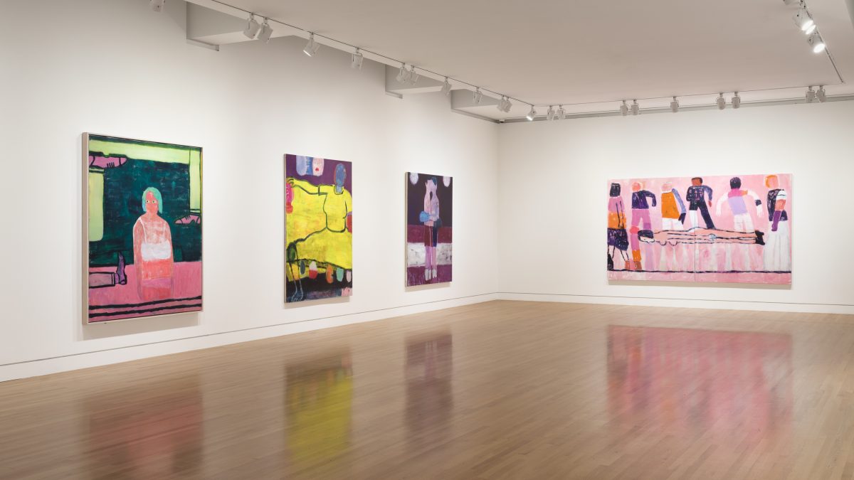 <I>Flying Woman: The Paintings of Katherine Bradford</I>, 2023</br> installation view,
Frye Art Museum, Seattle