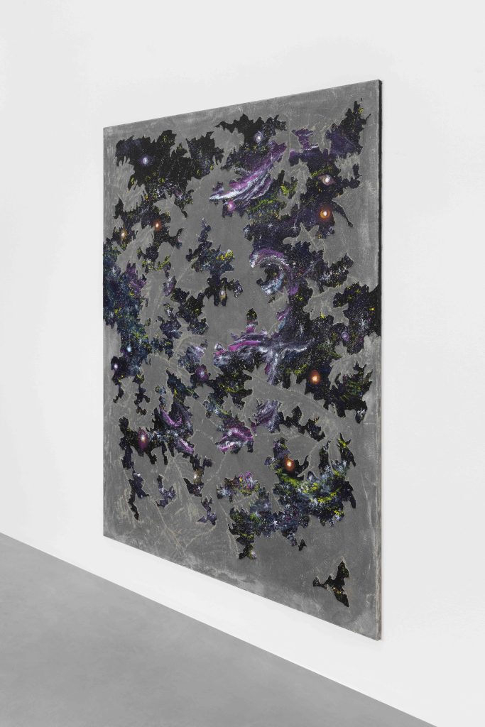 <i> The All</i>, 2023 </br>acrylic and concrete on canvas</br>
alternate view</br>