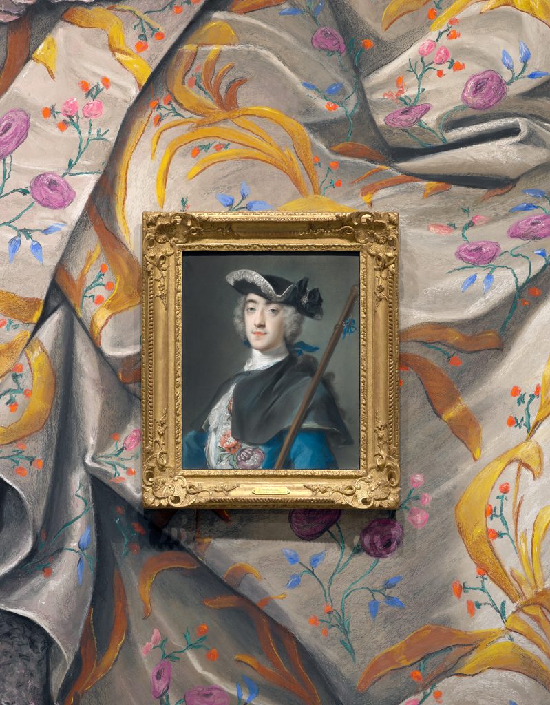<i>Nicolas Party and Rosalba Carriera</i>, 2023 </br> installation view, THE FRICK COLLECTION, new york>