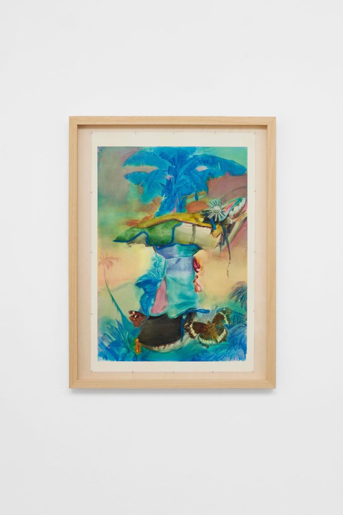 Pierpaolo Campanini, <i>Didgeridoo</i>, 2022-2023 </br> tempera and oil on polar
</br> 63,3 x 48,4 x 3,5 cm / 24.9 x 19 x 1.3 in>