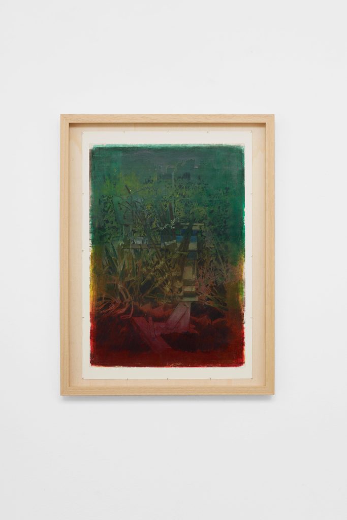 Pierpaolo Campanini, <i>Didgeridoo</i>, 2022-2023 </br> tempera and oil on polar
</br> 63,3 x 48,4 x 3,5 cm / 24.9 x 19 x 1.3 in>