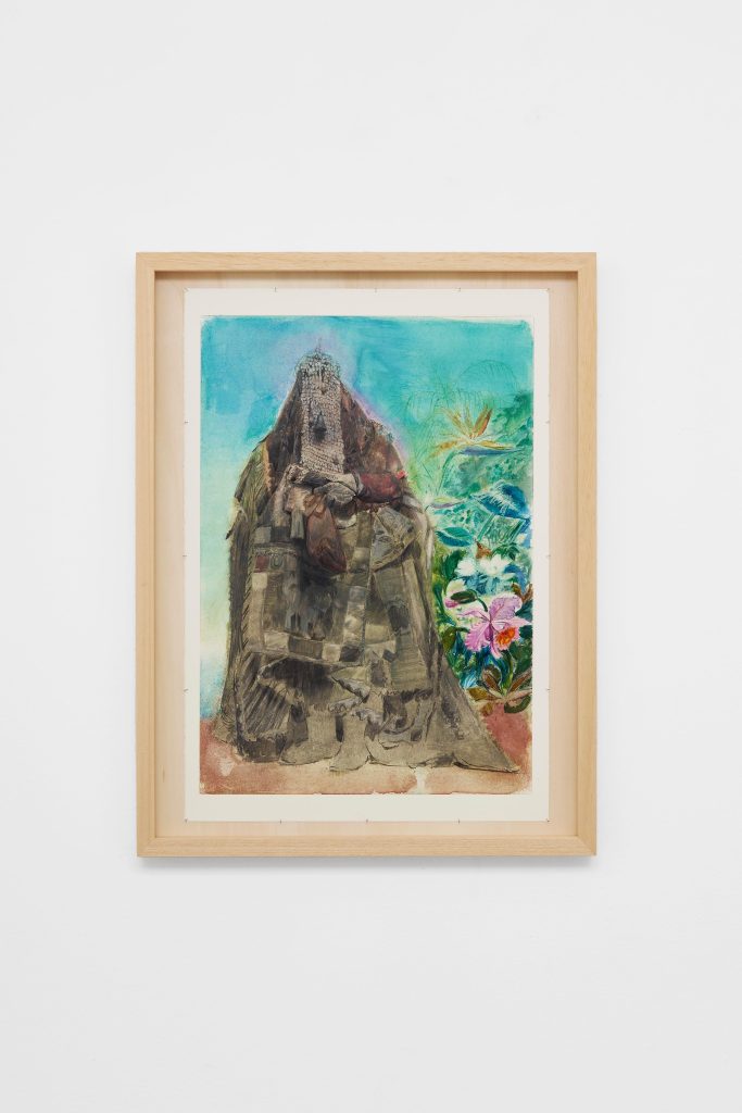 Pierpaolo Campanini, <i>Didgeridoo</i>, 2022-2023 </br> tempera and oil on polar
</br> 63,3 x 48,4 x 3,5 cm / 24.9 x 19 x 1.3 in