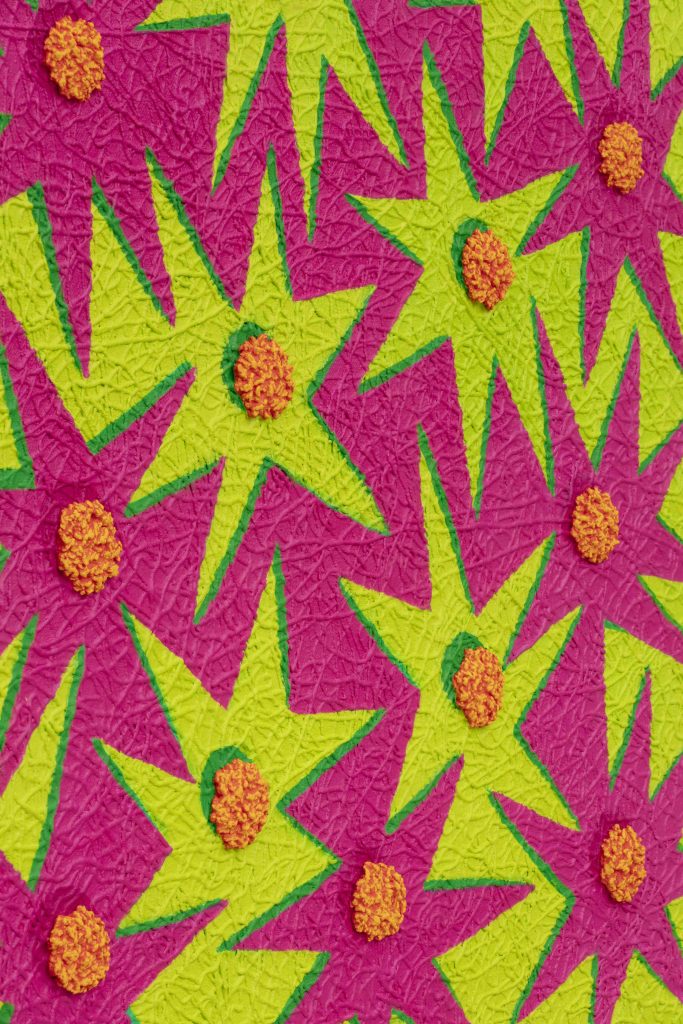 Dianna Molzan, <i>Star Flowers</i>, 2023 </br> oil on jute
</br> (detail)>