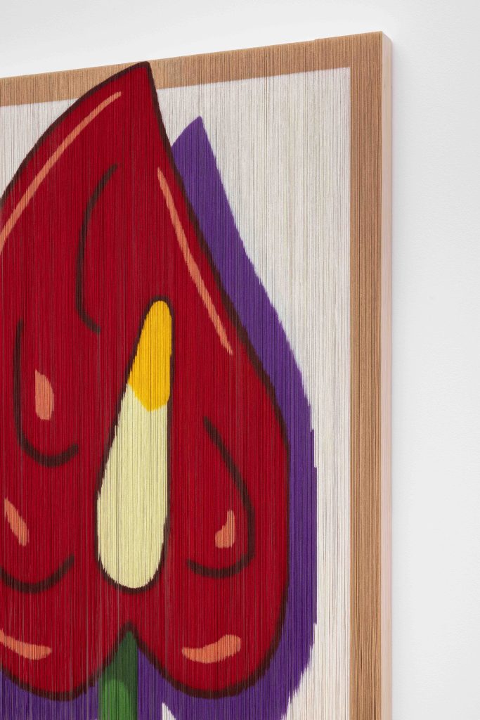Dianna Molzan, <i>Anthurium</i>, 2023 </br> Oil on canvas on poplar
</br> (detail)
