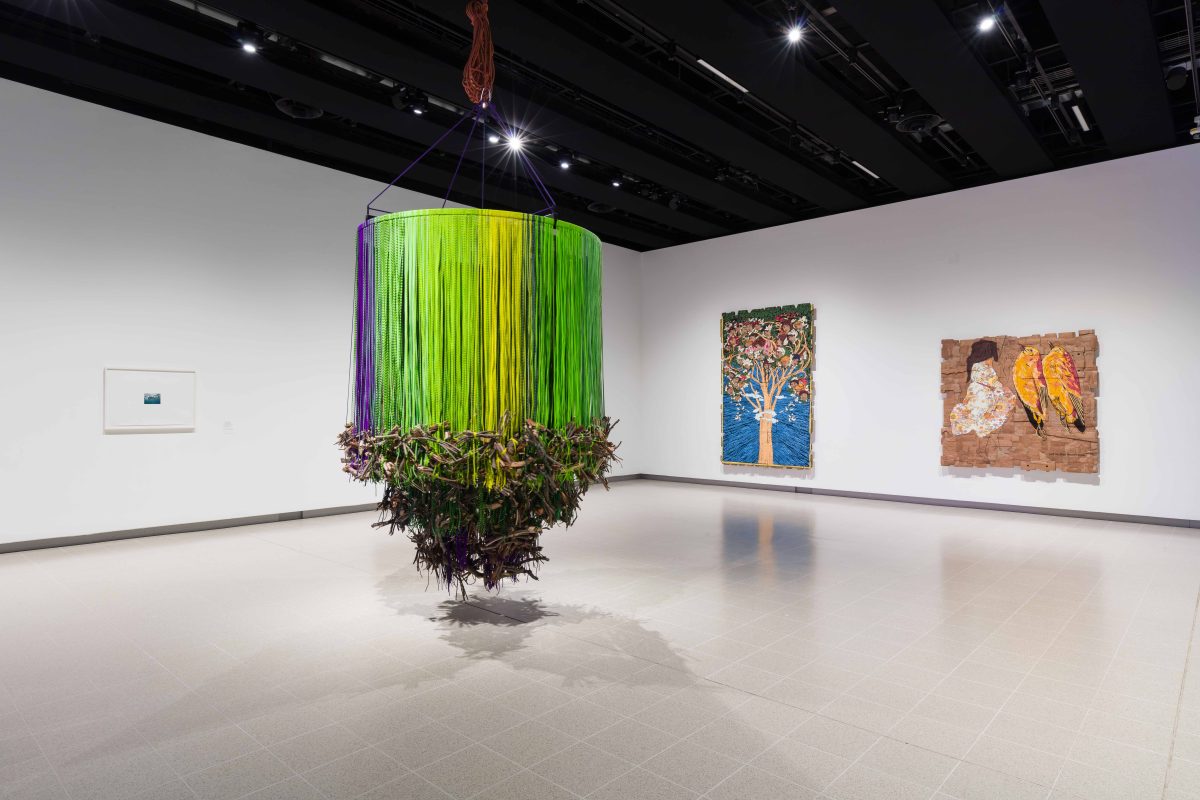 Andrea Bowers, <i>Dear Earth: Art and Hope in Time of Crisis</i>, 2023</br> installation view, Hayward Gallery, London