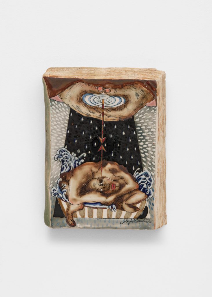 Skuja Braden, <i>Two Arrows Meeting in Mid-Air</i>, 2006</br> porcelain</br>33 x 25,4 x 3,2 cm / 13 x 10 x 1.2 in