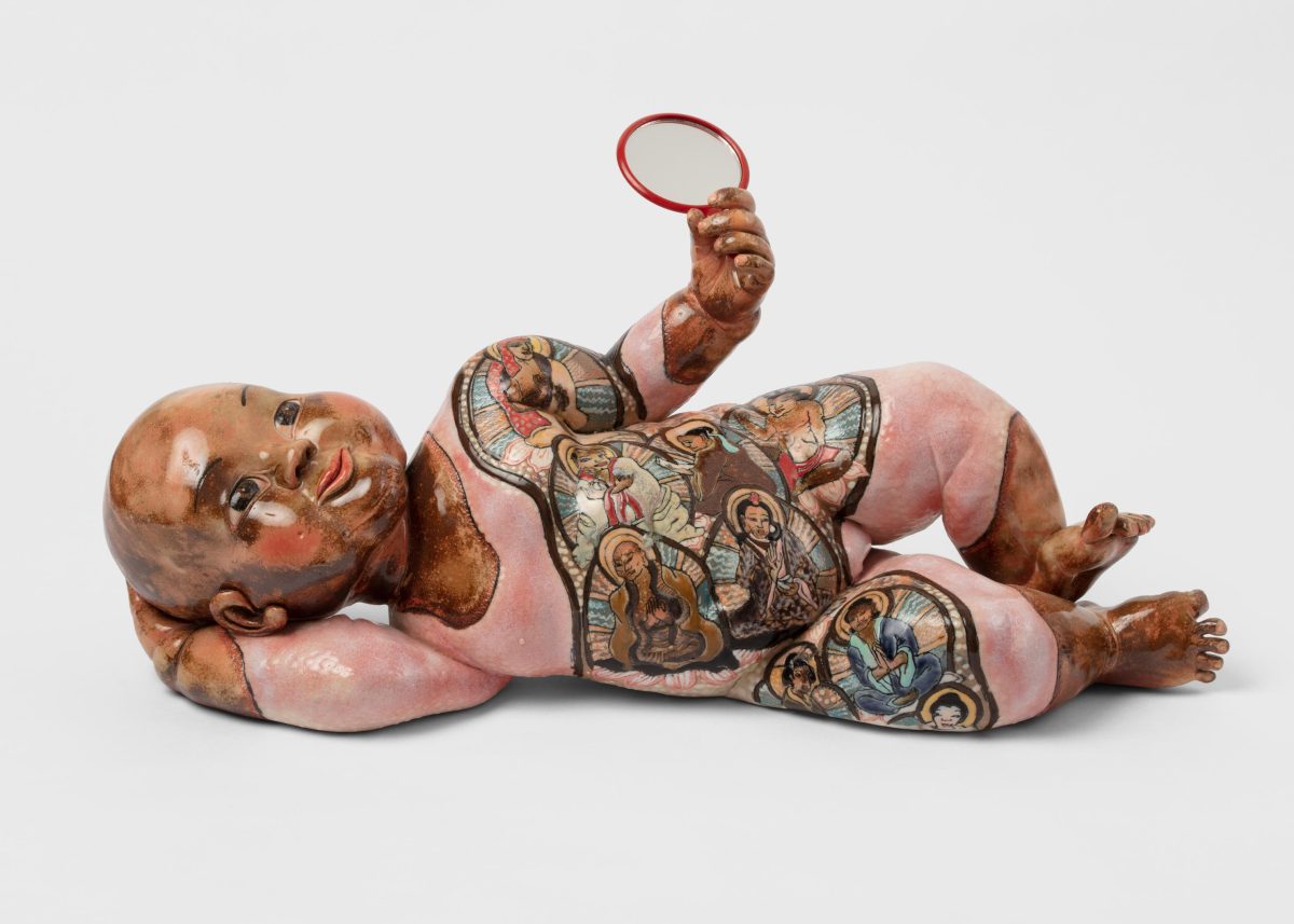 Skuja Braden, <i> Descendant </i> , 2004 </br> porcelain </br> 30,5 x 61 x 24,1 cm / 12 x 24 x 9.5 in