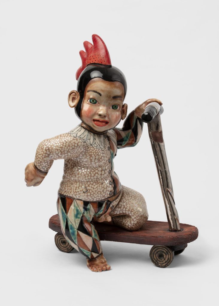 Skuja Braden, <i> Scooter </i> , 2005 </br> porcelain </br> 57 x 39,4 x 29,2 cm / 22.5 x 15.5 x 11.5 in