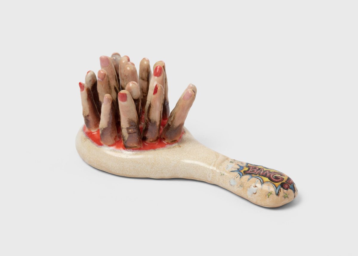 <i> The Finger Brush </i>, 2023</br>porcelain</br> 25 x 10 x 10 cm / 9.8 x 3.9 x 3.9 in